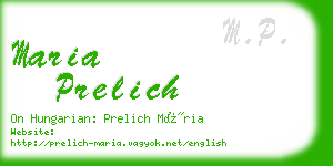 maria prelich business card